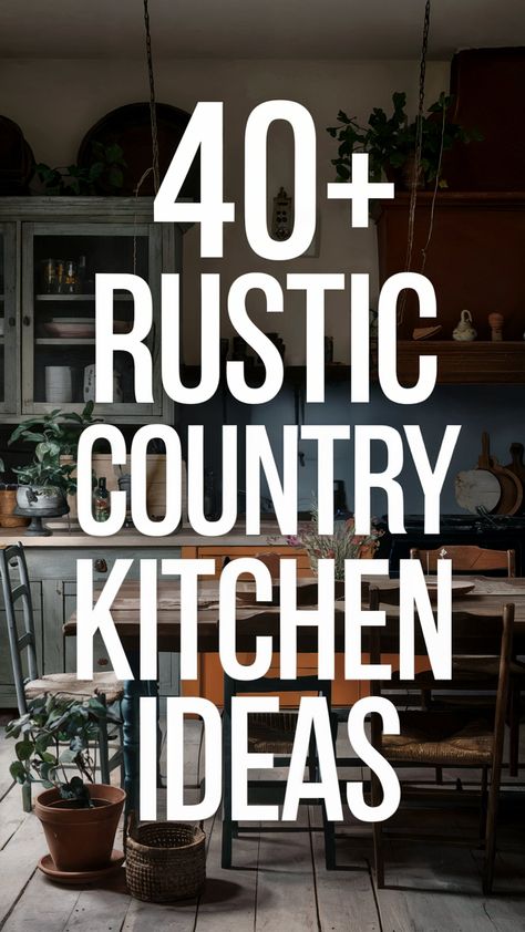 40+ Rustic Country Kitchen Ideas Grandma Would Approve Of Above The Stove Decor Farmhouse, Uk Country Kitchen, Texas Hill Country Kitchen Ideas, Country Italian Kitchen, Kitchen Design Country Farmhouse Style, Retro Country Kitchen, Country Backsplash Farmhouse Style, Rustic Industrial Decor Kitchen, Old Farmhouse Kitchen Decor