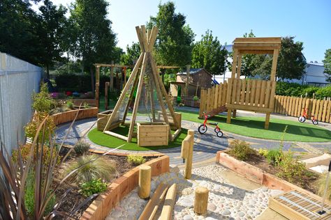 Daycare Playground, Eyfs Outdoor Area, Childrens Garden, Church Playground, Richmond London, Preschool Garden, Nursery Planning, Nursery Preschool, Kids Backyard Playground