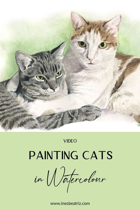 Cute British Shorthair, Painting Time Lapse, Watercolour Tips, Creative Inspiration Art, Abstract Watercolor Paintings, Pet Portraiture, Video Painting, Draw Cats, Painting Cats