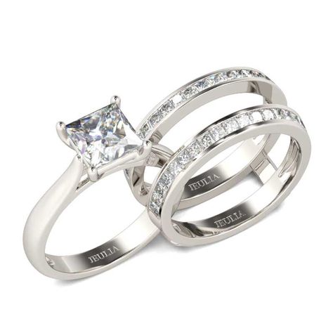 Princess cut wedding band