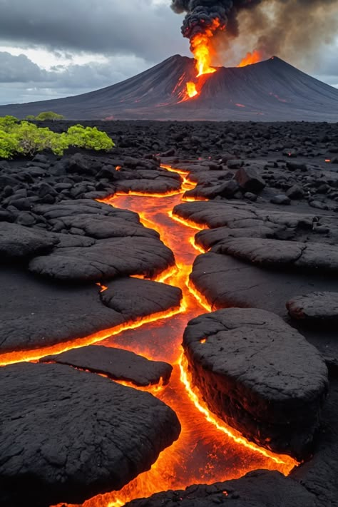 Fire and Earth: Exploring the Active Volcanoes of Hawaii Seven Natural Wonders Of The World, New Zealand Volcano, Kilauea Volcano Hawaii, The 7 Wonders Of The World, Volcano Aesthetic, Mauna Loa Volcano, Hawaii History, Fire Landscape, Earth On Fire