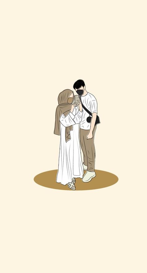 Muslim Couple Cartoon Art, Photography Hairstyles, Cute Hijab Cartoon Wallpaper, Dresses Photography, Luxury Room, Nail Art Trends, Islamic Cartoon, Anime Muslim