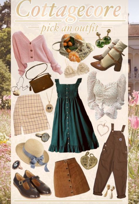 Romantic Cottage Core Outfits, Paris Core Outfits, Cottage Academia Outfits, Cottage Outfits Aesthetic, Cottage Core Capsule Wardrobe, Modern Cottagecore Fashion, Cottagecore Lookbook, Cottagecore Outfit Ideas, Spring Cottagecore