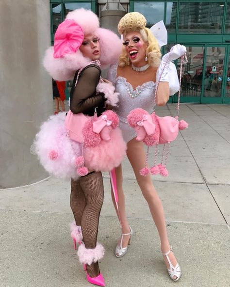 Poodle Costume, Gogo Dancer Outfits, Mlp Redesigns, Creepy Halloween Makeup, Pink Poodle, Halloween Costume Outfits, Health And Happiness, Halloween Inspo, Fantasias Halloween