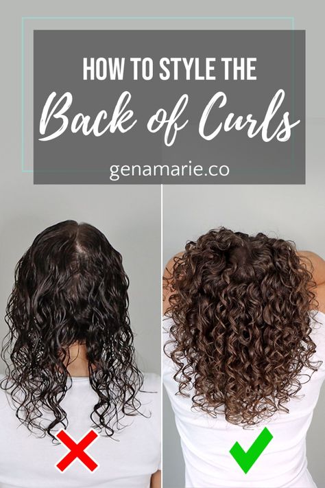 8 Diffusing Mistakes that Cause Frizz + Best Universal Diffuser – Gena Marie How To Pin Back Curly Hair, Curl Pattern Chart Natural Hair, Flat Roots Curly Hair, Curly Hair Back View, Growing Out Curly Hair, Stringy Curls, Easy Hair Updos For Beginners, Refresh Curls, Winter Routine