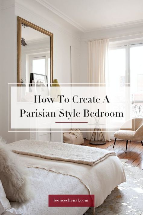 Bedroom Paris Aesthetic, Parisian Loft Bedroom, Parisian Style Room Bedrooms, French Decor Bedroom Parisian Apartment, Simple French Bedroom, Small Bedroom Parisian, Parisian Bedroom Furniture, Paris Style Bedroom Ideas, Modern French Bedroom Aesthetic