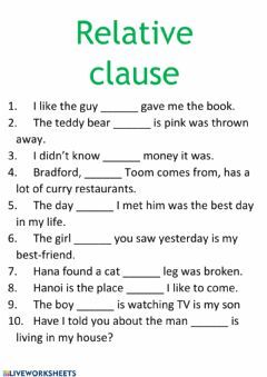 Relative clause Language: English Grade/level: Secondary students School subject: English as a Second Language (ESL) Main content: Relative clauses Other contents: Who, whose, whom, which, where Who Whom Whose Worksheet, Relative Clauses, Relative Pronouns, Free Powerpoint Presentations, English Time, English Grammar Worksheets, Powerpoint Presentations, Grammar Lessons, English As A Second Language (esl)