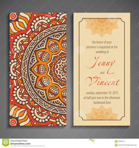 Illustration about Elegant Indian ornamentation on a dark background. Stylish design. Can be used as a greeting card or wedding invitation. Illustration of element, modern, flower - 56632141 Wedding Invitation Illustration, Invitation Illustration, Background Stylish, Creative Bookmarks, Wedding Greeting Cards, Invitation Ideas, Modern Flower, Asian Wedding, Dark Background