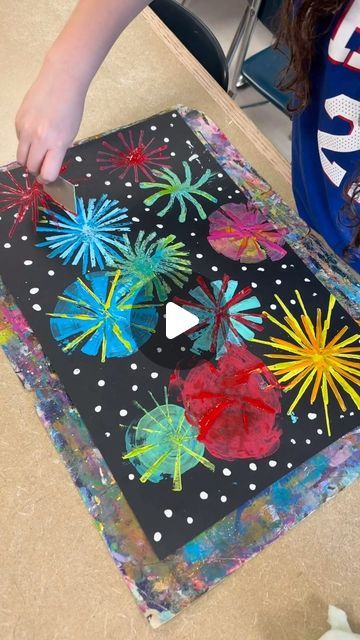 Firework Art For Kids, Mark Making Techniques, Firework Painting, Painting Activities, Education Kindergarten, Year 1, Mark Making, Put Together, 1st Grade