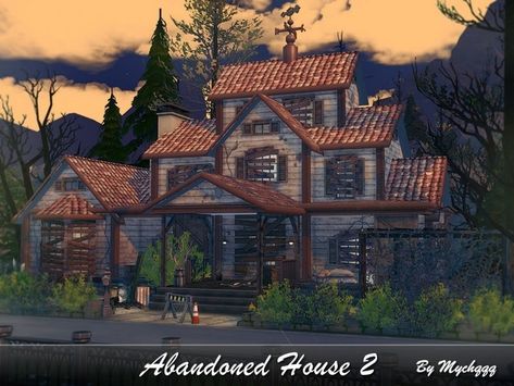 MychQQQ's Abandoned House 2 Sims 4 Lots Residential, Sims Rooms, Poor House, Sims Download, The Sims 4 Lots, Sims Houses, Sims Builds, Messy House, Sims 4 House Plans