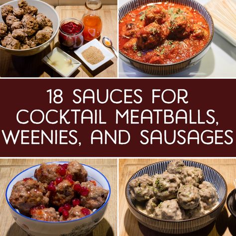 From sweet and spicy chili grape jelly sauce to garlicky smoked ketchup sauce, these 18 sauces are perfect for your cocktail meatballs, weenies, and sausages. Fondue Recipes Meat, Cocktail Weenies, Fried Green Tomatoes Recipe, Green Tomato Recipes, Cocktail Sausages, Cocktail Meatballs, Fondue Recipes, Meat Appetizers, Quick And Easy Appetizers