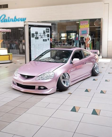 Acura Rsx Modified, Rsx Acura, Honda Integra Dc5, Slammed Cars, Pimped Out Cars, Girly Car, Acura Rsx, Acura Integra, Pink Car