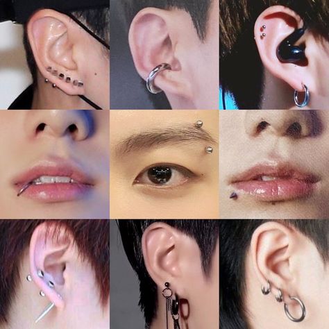 Jungkook Piercing, Different Types Of Piercings, Diy Easter Gifts, Face Piercings, Types Of Piercings, Tongue Piercing, Celebrity Art, Foto Jungkook, Nose Piercing