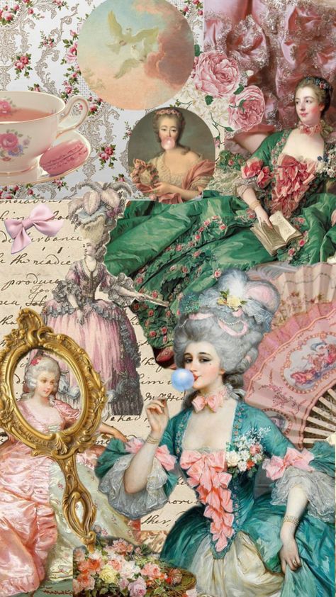 Rococo Rococo Fashion Aesthetic, French Rococo Art, Rococo Wallpaper, Wishlist Pink, Rococo Aesthetic, Princesscore Aesthetic, Rococo Revival, Eclectic Maximalism, Rococo Art