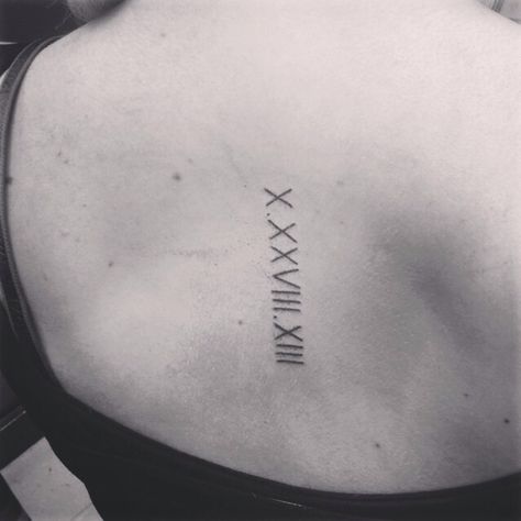 x.xxviii.xiii Roman numerals tattoo Roman Numerals Tattoo, Numerals Tattoo, Inner Arm Tattoos, Roman Numeral Tattoos, Body Suit Tattoo, Tattoo Font, Arabic Tattoo, Wedding Tattoos, Tattoo Fonts