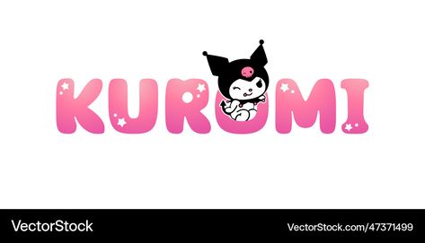 Kuromi Letter, Kuromi Logo, Cartoon Designs, Font Alphabet, Character Cartoon, Fonts Alphabet, Marketing Materials, Baby Shower Invitation, Png Images