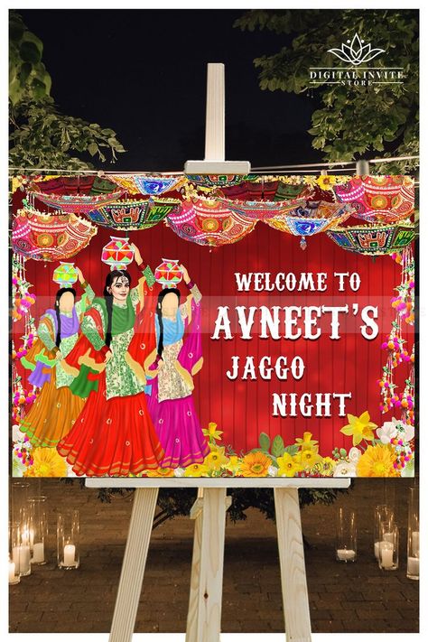 This Beautiful and Royal Punjabi Jaggo Welcome Sign template is perfect for Jaggo Ceremony Welcome Sign as Jaggo Welcome sign for your Wedding di Raat, that is a editable and printable template download for Mayian signage template! Jaggo Ceremony, Punjabi Wedding Decor, Jaggo Night, Ceremony Welcome Sign, Unique Wedding Signs, Welcome Signage, Welcome Sign Template, Punjabi Wedding, Sign Templates