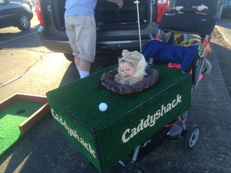 Caddyshack costume Family Golf Costume, Caddy Shack Costume, Caddyshack Costume, Caddy Costume, Golf Halloween Costume, Golf Costumes, Golf Themed Party, Caddy Shack, Golf Halloween