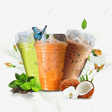 Pop Ice Aesthetic, Ice Aesthetic, Tea Drink Recipes, Drinks Brands, Drinks Logo, Thai Tea, Coffee Menu, Drinks Design, Free Coffee