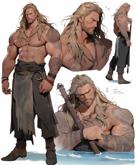 Viking Drawings, Barbarian Dnd, Viking Character, Fantasy Male, Creature Concept Art, Character Design Male, Male Art, Dnd Characters, Fantasy Artwork