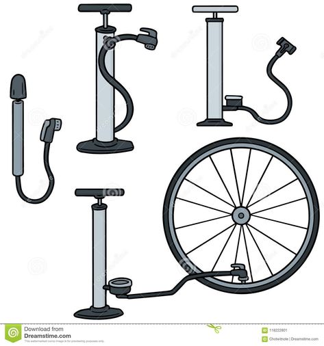 Bicycle Pump, Cartoon Doodle, Bike Pump, Doodle Illustration, Png Images, Stationary Bike, Stock Vector, Hand Drawn, Vector Images