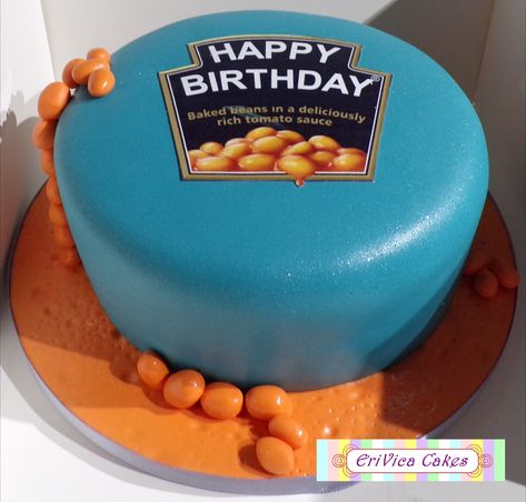 Heinz Beanz Birthday cake for a baked bean addict! Baked Bean Cake, Dressed Up Baked Beans, Mr Bean Cake Ideas, Five Bean Baked Beans, Mr Bean Cakes For Boys, 15 Bean Baked Beans, Bean Boozled, Bean Cake, Bean Cakes