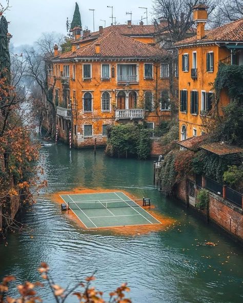 If Venice had tennis courts amongst its canals... Via @marcijusaivision Most Beautiful Tennis Courts, Dream Homes And Houses, Dream Holidays, Wanna Kiss, Grand Central Station, Tennis Courts, Aesthetic Vibes, Play Tennis, Luxury Homes Dream Houses