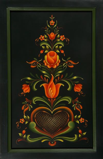 Toll Painting, Rosemaling Pattern, Tole Decorative Paintings, Decorative Painting Patterns, Norwegian Rosemaling, Tole Painting Patterns, Folk Art Flowers, Russian Painting, Scandinavian Folk Art