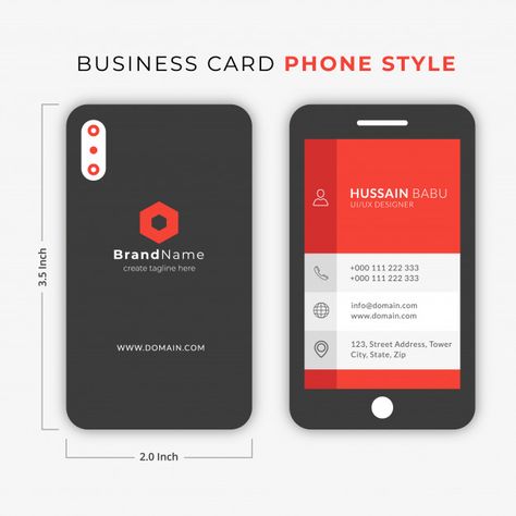 Business card smart mobile phone style P... | Premium Vector #Freepik #vector #business-card Phone Business Card, Mobile Shop Visiting Card Design, Business Card Icons, Elegant Business Cards Design, Yellow Business Card, Learn Design, Mobile Phone Shops, Phone Template, Blue Business Card