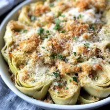 Canned Artichoke Recipes, Canned Artichoke, Artichoke Heart Recipes, Bread Crumb Topping, Crumb Topping Recipe, Breadcrumb Topping, Parmesan Bread, Canned Artichoke Hearts, No Cook Appetizers