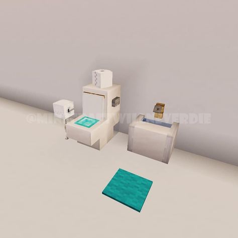 Minecraft Bathroom, Minecraft Blueprint, Minecraft Furniture Ideas, Construction Minecraft, Bathroom Build, Minecraft Houses Blueprints, Minecraft Interior Design, Bangunan Minecraft, Bathroom Stuff