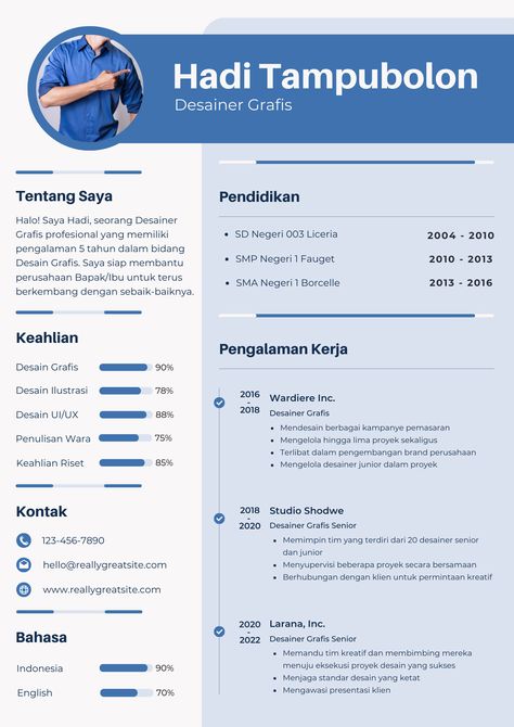 Soft Blue White Modern Professional Graphic Designer Resume Ats Cv, Graphic Designer Resume, Resume Simple, Designer Job, Canva Resume, Resume Designer, Job Cv, Designer Resume, Graphic Designer Job