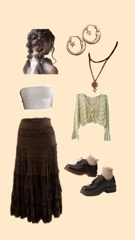 Fairy Goth Outfit, Hippie Inspired Outfits, Fairy Grunge Outfit, Grunge Whimsigoth, Whimsigoth Fairy, Goth Outfit, Fairy Goth, Grunge Outfit, Romantic Outfit