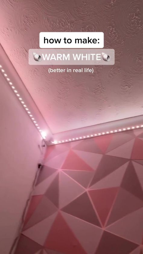 🐚warm white as requested!🐚 #fyp #foryoupage #foryou #ledlights Led Lights Around Baseboard Bedroom, How To Make White Led Lights, How To Make Warm White Led Lights, Led Lights Bedroom White, How To Make Different Colors On Led Lights, Strip Lights Bedroom Ideas, Led Custom Colors, White Led Lights Bedroom, How To Make Colors On Led Lights