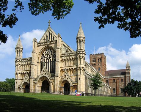 St. Albans Cathedral | by david.bank (www.david-bank.com) St Albans Cathedral, Romanesque Art, St Albans, Printing Techniques, Barcelona Cathedral, Different Types, Subjects, Types Of Printing, My Wedding