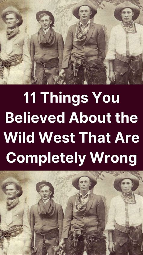 Most myths concerning the American West originated on the silver screen. Thanks to Hollywood, cowboys, Indians, gunfights, and outlaws paint a romanticized version of what really happened in the Old West.  Hollywood lied. Life in the Old West was vastly different from classic Spaghetti Westerns. Clean-cut cowboys portrayed by actors like John Wayne are a far cry from what cowboys were really like. Old Western Actors, Western Outlaw, Wild West Art, Wild West Era, Old West Outlaws, Wild West Outlaws, Famous Outlaws, Doc Holiday, Old Hollywood Actors