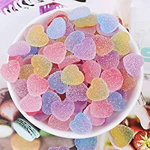 AmazonSmile: YAKA 50Pieces Mix Flat Backs Resin Embellishments Scrapbooking Supplies DIY Crafts Applique Flatback Embellishments Art Decorations Slime Charms(Multicolored 2) Fake Candy, Scrapbook Embellishments Diy, Pastel Cupcakes, Resin Cabochon, Soft Candy, Food Diy, Candy Hearts, Gummy Bear, I Want To Eat