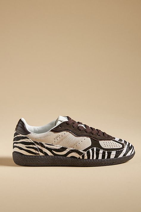 Take a walk on the stylish side with prints so wild you won’t want to miss out. The Tb.490 Sneakers by ALOHAS combine suede and calf hair with a perforated toe box and exposed stitching in a classic low-top silhouette. | Tb.490 Rife Animal Print Sneakers by ALOHAS, Women's, Size: 39, Leather/Rubber/Suede at Anthropologie Trainers Aesthetic, Funky Sneakers, Animal Print Sneakers, Shoes Trending, Zebra Shoes, Autumn Shoes Women, Sneakers Multicolor, Animal Print Shoes, Sneakers Looks