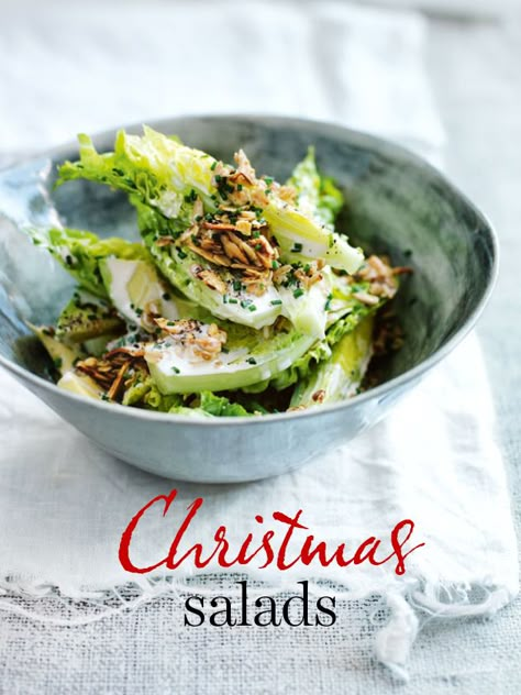 Christmas Salads | Donna Hay Salad Food Photography, Donna Hay Recipes, Christmas Salads, Simple Nutrition, Idee Pasto Sano, Caesar Salad, Croutons, Beautiful Food, Soup And Salad