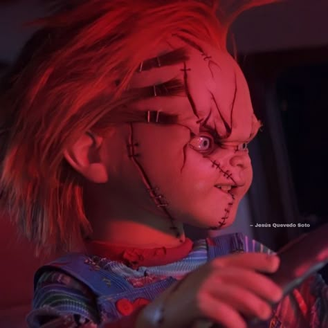 La Semilla de Chucky Slasher Tattoo, Chucky Aesthetic, Pfp Orange, Chucky Pfp, Happy Halloween Gif, Child's Play Movie, Unknown Picture, Chucky Halloween, Good Guy Doll