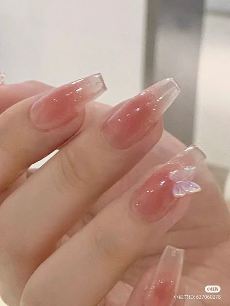 Rose Jelly, Cute Simple Nails, Blush Nails, Glow Nails, Pretty Gel Nails, Jelly Nails, Beauty Goals, Pretty Hands, Best Acrylic Nails