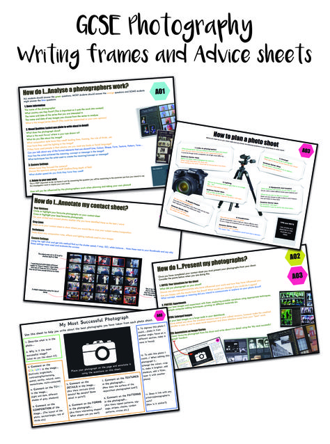 GCSE Photography Handouts How To Annotate Photography, Photography Annotation, Gcse Photography Ideas, Photography Sketchbook Ideas, Photography Analysis, Gcse Photography Sketchbook, Photography Teaching, Photography Classroom, Annotation Ideas