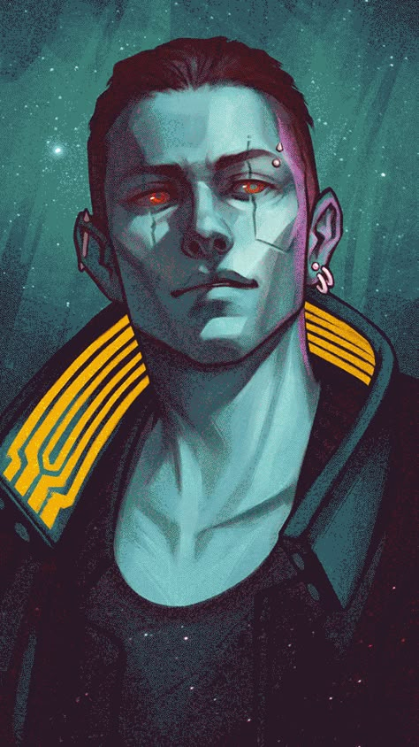 Cyberpunk 2077 Fan Art, Cyberpunk Aesthetic Male, Cyberpunk Aesthetic Character, Cyberpsycho Art, Character Art Cyberpunk, Cyberpunk Male Character Design, Character Design Cyberpunk, Cyberpunk Character Art Male, Cyberpunk Fanart