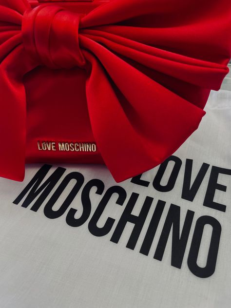 Red bag love moschino aesthetic accessories bags love luxury items Rosso Aesthetic, Red Bag, Love Moschino, Moschino, In Love, Red, Quick Saves, Beauty