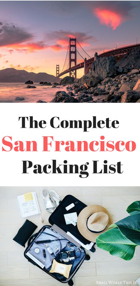 San Francisco Packing List, Summer Packing Lists, Summer Packing, Travel Bucket List Usa, Quoi Porter, North Bay, San Francisco Travel, South Bay, Packing List For Travel