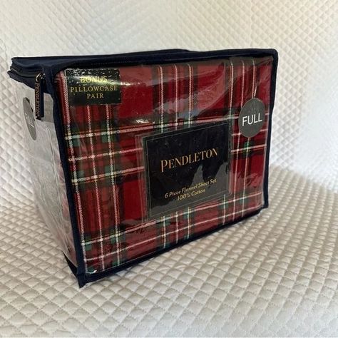 Pendleton | Bedding | Nwt Pendleton 6 Piece Full Flannel Sheet Set Reilly Plaid | Poshmark Traditional Christmas Bedroom, Pendleton Bedding, Christmas Sheets, Pendleton Flannel, Flannel Sheets, Pink Flannel, Plaid Decor, Twin Bed Sets, Christmas Bedroom