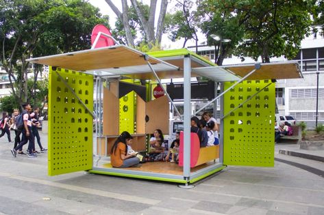 INCURSIONES, Will Sandy | Landscape architecture · Catalyst Cube · Divisare Mobile Installation, Mobile Kiosk, T3 Vw, Temporary Structures, Kiosk Design, Urban Furniture, Keep The Lights On, Architecture Student, Flexible Design