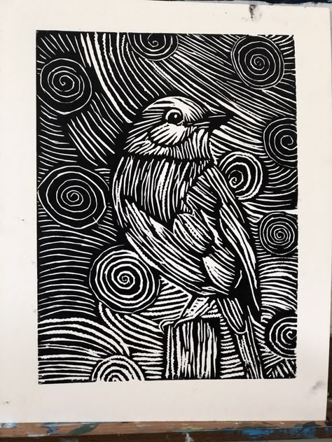 Black and white 💚 Black And White Linocut, Wood Cut Printmaking, Xilografia Ideas Faciles, Black And White Graphic Art, Linoleum Printmaking, Indian Contemporary Art, Woodcut Art, Lino Cuts, Linocut Printmaking