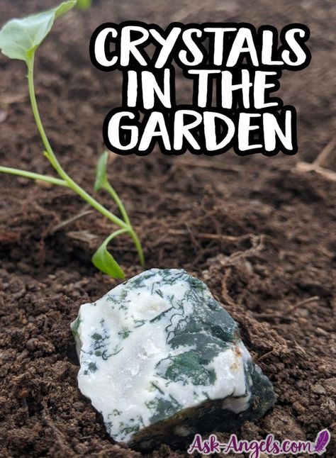 Top 15 Crystals for Gardens & How to Use Them! - Ask-Angels.com Witch Crystals, Planters Diy, Tattoo Plant, Stones Garden, Stone Properties, Witch Garden, Crystal Garden, Nature Spirits, Become Wealthy