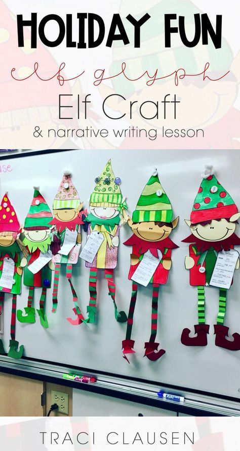 December Crafts 2nd Grade, Christmas Glyphs For Kids, How To Catch An Elf Activities Preschool, Christmas Ela Activities 2nd Grade, Surprise And Delight Ideas Classroom, Christmas Activities 3rd Grade, Christmas Craft 1st Grade, Christmas Crafts 2nd Grade, Elf Crafts For Preschoolers